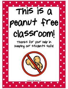 Peanut Free Classroom